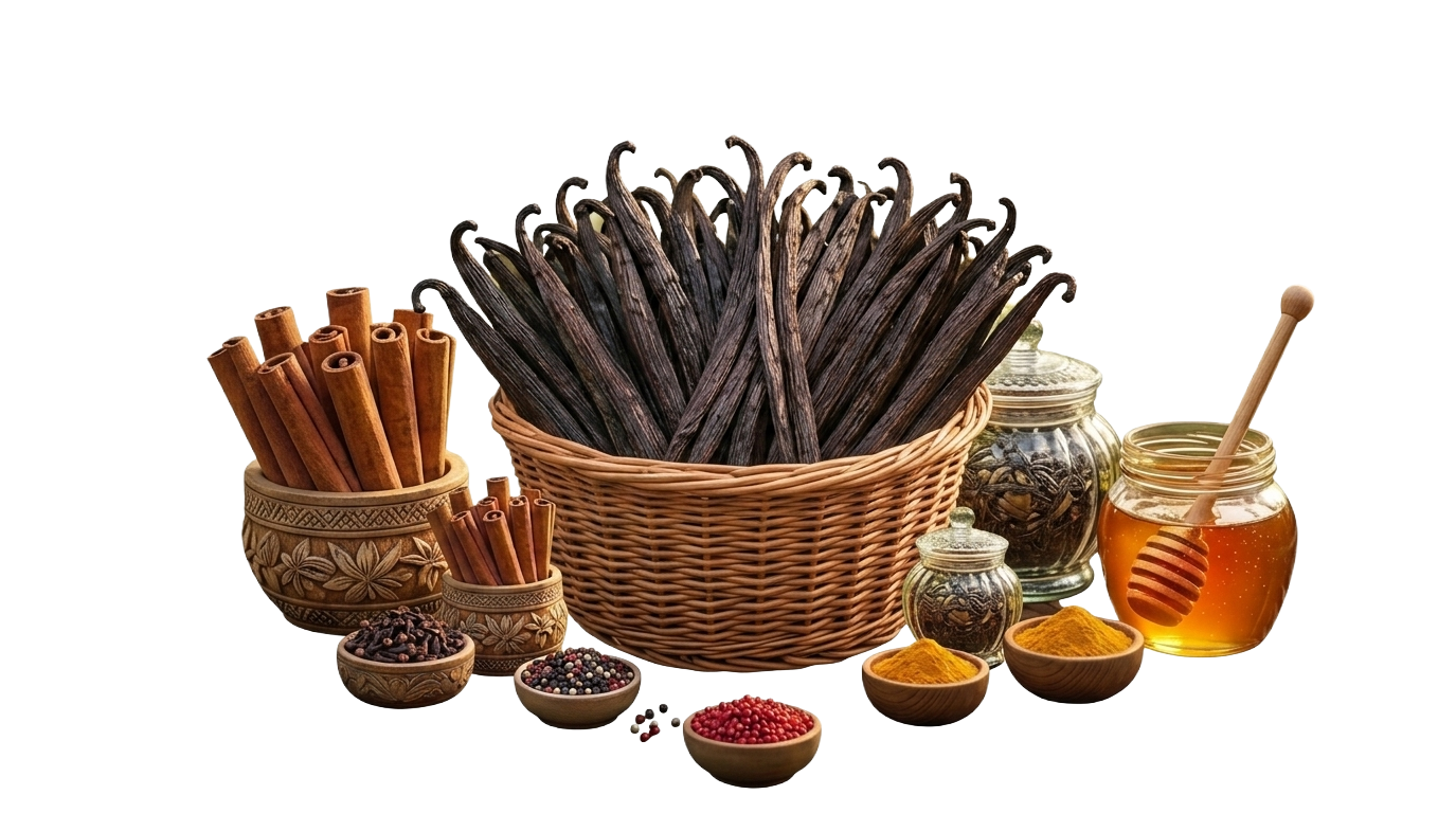 Panier de vanille et épices Mañanika